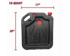Oil Change Drain Container 16 Quart Large Pan Leak-proof High Capacity Car Auto
