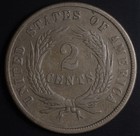 1864 Small Motto Copper Two Cent Piece 2c Type Coin Rare