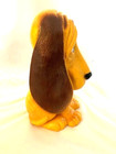Vintage My Toy Yellow Basset Hound Sad Dog Coin Bank Missing Plug