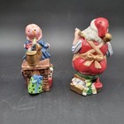 Vintage Fitz   Floyd Santa s Magic Workshop Salt   Pepper Shakers New W box