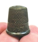 Sterling Silver Thimble Antique Size 9 Initials Bz   2 3 Grams