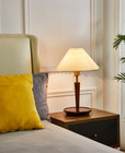 French Vintage Wooden Table Lamp