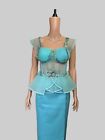 Cambodian Outfit  see Thru Top     2 Pieces  Khmer Shirt   Skirt