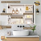 Lighted Medicine Cabinet With Mirror Wall Mounted Bathroom Cabinet Led Lights 