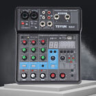 Pro 4 Channel Studio Audio Mixer Bluetooth Usb Dj Live Sound Mixing Console