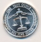 1984 Parliament Shield 1 One Troy Ounce 999 Silver Round