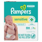 Pampers Sensitive Baby Wipes Unscented  6 Pack  504 Total Count