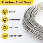 1 8 Inch Wire Rope  120ft Stainless Steel Cable  7x7 Strands Steel Wire Kit With