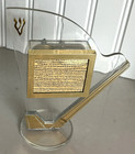 Vg Jewish Hebrew Mezuzah                     Shin Klaf Musical Lucite Harp Israel Judaica