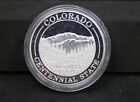 Silver  Tone Great State Of Colorado Pikes Peak  Ram  Token Medal Proof Sat101