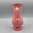 Vintage Royal Copley Pink Ceramic Vase With Gold Trim   Double Handles