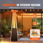 Propane Patio Heater 48000btu Pyramid W wheels For Outdoor Patio Bronze