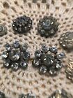 Vintage Rhinestone Assorted Button Lot Of 12 - Sparkling Beautiful    1 2    To 1   