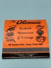 Vintage Matchbook Cover The Colonnade Seafood Restaurant   Lounge Tampa Fla Gmg