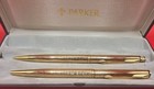 Parker Insignia Set Gold Ballpoint Pen   Pencil Bishop Mckinley Young Case   