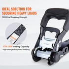 Uimoso 4 Pack Ratchet Tie Down Straps 5208 Lbs 1 6  X 8  Heavy Duty For Cargo