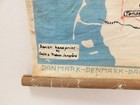 Vintage Hand Painted Wall Hanging Denmark Map Aase   Preben Jangaard