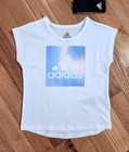 New Adidas Baby Girl Cotton Tee   Short Set  Baby Blue  18m  24m Avail 