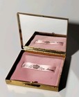 Vintage 5th Avenue Makeup Compact Cosmetic Gold Tone W Rhinestone Powder Mirror
