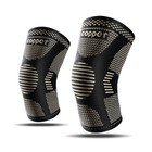 1 2x Knee Sleeves Copper Silver Compression Brace Support Sport Joint Injury