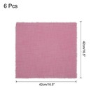6pcs Cloth Napkins 16 5x16 5 Inches Cotton Linen Napkins With Fringe Dark Pink