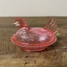 Pink Hen On A Nest Unbranded Acrylic  plastic  Measures 5 Inches Long