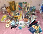 Vintage Sewing Supplies Large Lot Needles pins snaps labels thread   More         