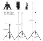 Photo Studio 2000w Softbox Video Photography Light Stand Continuous Lighting Kit