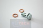 Fit 92-00 Honda Civic 94-01 Acura D16 B18 Blitech Stainless Clutch Line Kit Blue