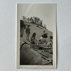 Vintage Snapshot Group Photograph Beautiful Women Picnic Beach Playground