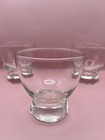 Lot Of 3 Vintage 3 5  Tall Roly Poly Liquor Glasses With Heavy Bottom