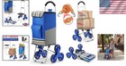 Effortless Grocery Hauling  Blue Foldable Stair Climber Cart With 13-gallon Bag