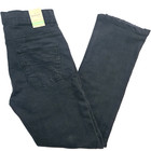 M society Men s Jeans Stretch Slim Straight Jet Black Classic Plain Style Denim