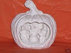 Ceramic Bisque Ready To Paint Pumpkin With Witch Scene From Molds Electric Incl 