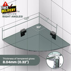 2 Pack Glass Shelf Shower Caddie Shower Shelves For Inside Shower Drilling Fr   