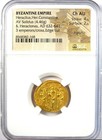 Gold Heraclius  Her  Constantine   Heraclonas Av Solidus 632-641 Ad  Ngc Ch Au