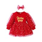Toddler Baby Christmas Girl Xmas Printed Tutu Dress Party Princess Dress Outfits