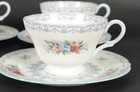 Shelley Crochet Fine Bone China Set Of 4 Cups   Saucers 13303