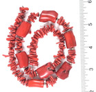 Red Branch Coral Bead Strand Necklace Large And Small