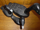3 Vintage Wooden Goose Decoys - Hardy