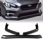 9 Piece Front Bumper Lip Side Skirt Diffuser For Subaru Wrx Sti Sedan 2015-2021