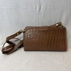 Planner Perfect Traveler s Notebook Wallet W  Purse Strap - Brown Alligator Skin