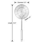 Hiware Solid Stainless Steel Spider Strainer Skimmer Ladle 5 4-inch  Silver