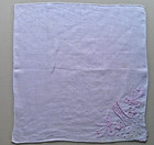M Initial Monogram Embroidered Applique Vintage Hankerchief Hanky