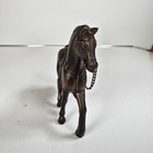 Vintage Copper bronze Horse Figurine Statue W  Chain Bridle Western Decor Hollow