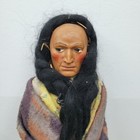 Vintage Skookum-style Native American Doll     Straw Stuffed     Carved Painted Head