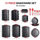 Baking Pan Set  39 Piece Premium Baking Set  Nonstick Bakeware Sets Bpa Free    