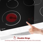Gionien 30 Inch Electric Cooktop  4 Burners Ceramic Cooktop  220v 240v
