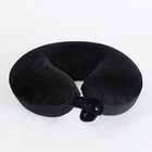 Travel Neck Pillow  Top Memory Foam Pillow For Head Support  Ideal Black 