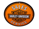 Vintage Harley Davidson Motorcycle Sales Service Dealer Porcelain Gasoline Sign 